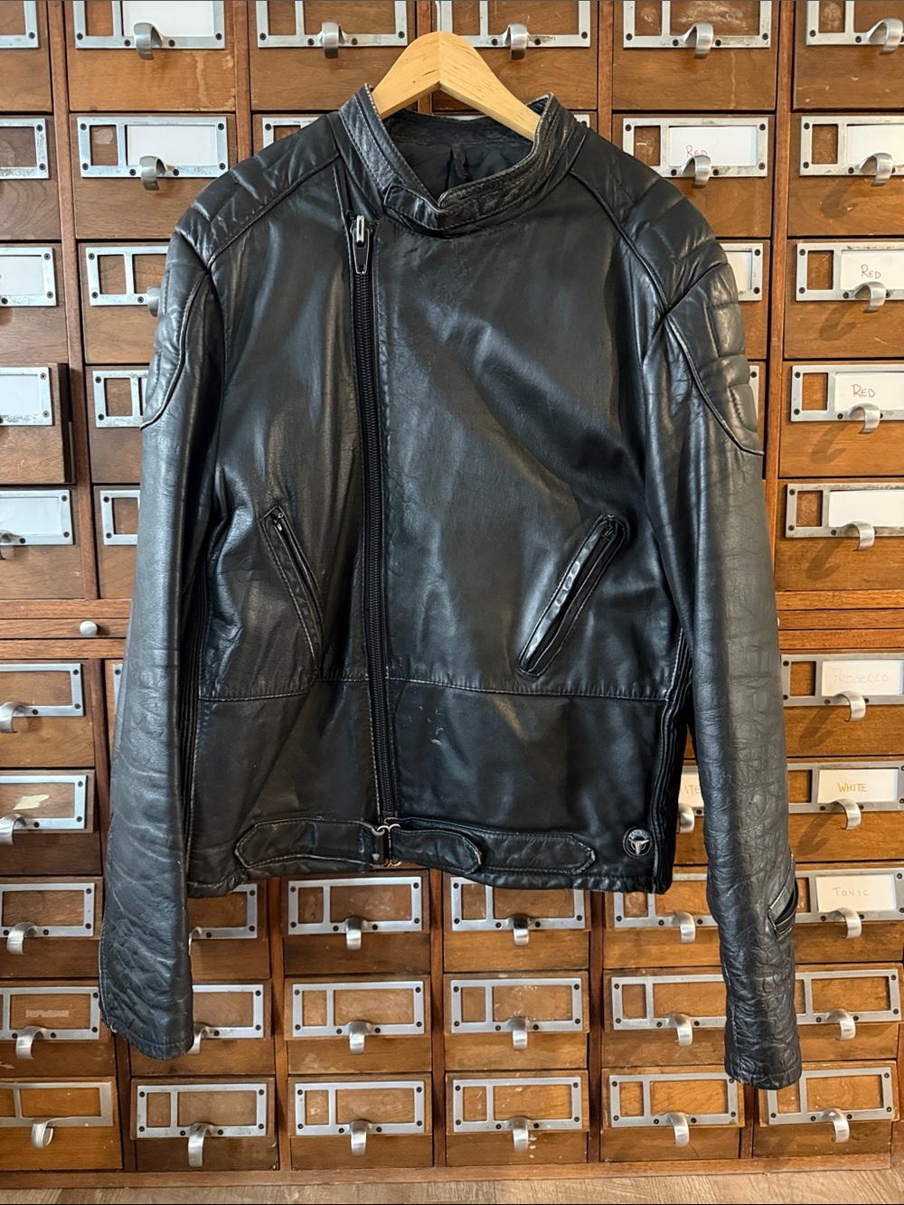 Taurus Leather Biker Racing Jacket Men’s